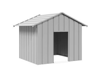 vidaXL Hondenhok met dak 131x101x102 cm gegalvaniseerd staal