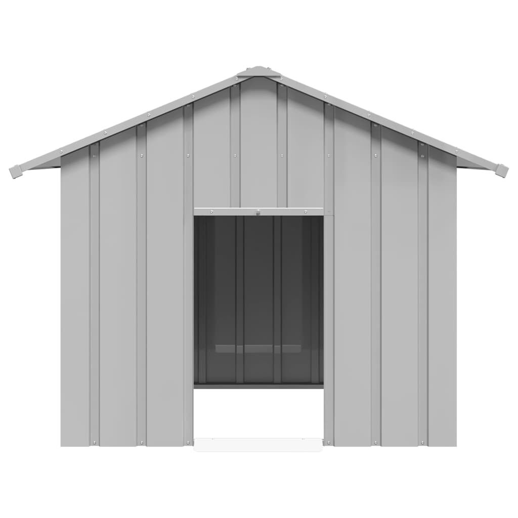 vidaXL Hondenhok met dak 131x101x102 cm gegalvaniseerd staal