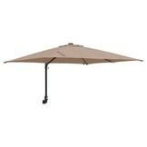 vidaXL Tuinparasol 248,5 x 247,5 x 160 cm Polyester en staal Taupe