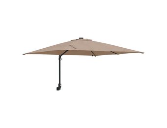 vidaXL Tuinparasol 248,5 x 247,5 x 160 cm Polyester en staal Taupe
