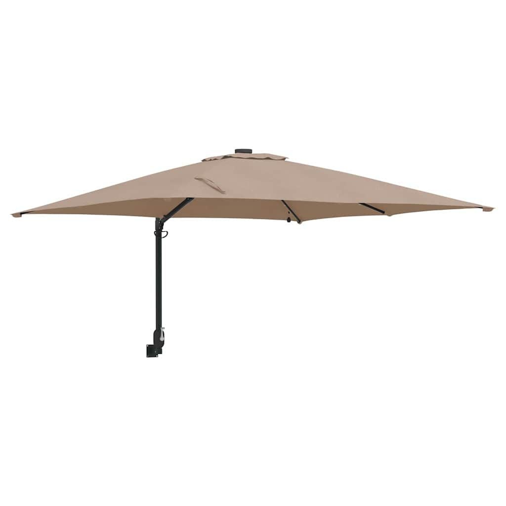 vidaXL Tuinparasol 248,5 x 247,5 x 160 cm Polyester en staal Taupe