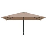 vidaXL Tuinparasol 248,5 x 247,5 x 160 cm Polyester en staal Taupe