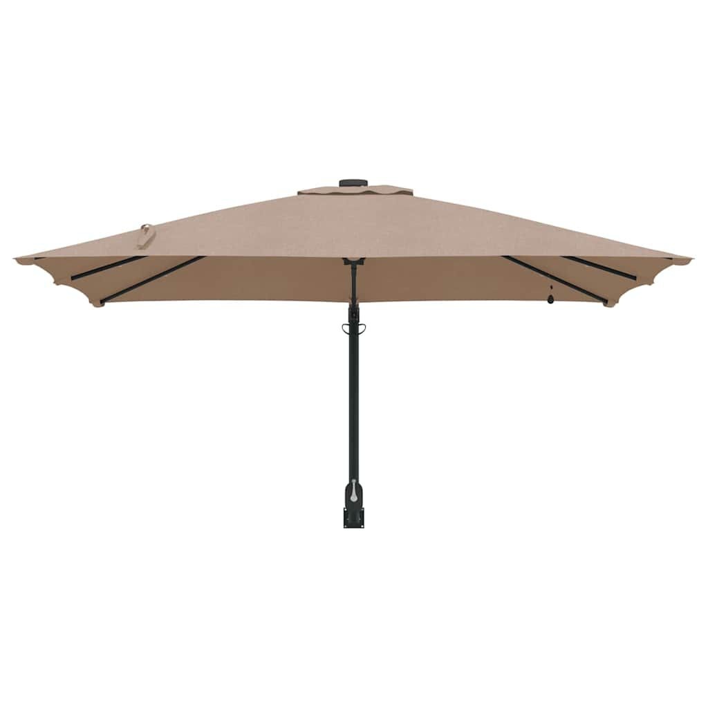 vidaXL Tuinparasol 248,5 x 247,5 x 160 cm Polyester en staal Taupe