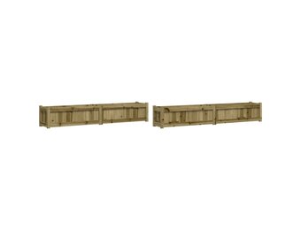 vidaXL Plantenbakken 2 st cm geïmpregneerd hout