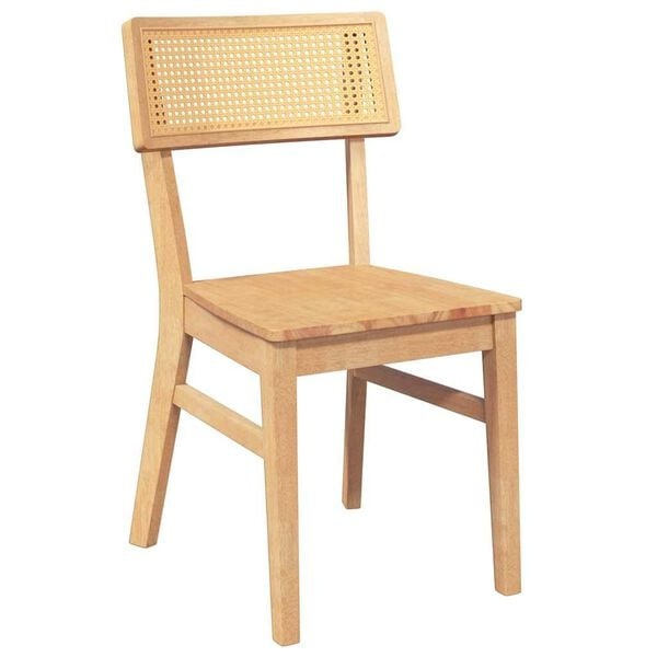 vidaXL Eetkamerstoelen 2 st massief hout rubber