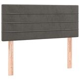 vidaXL Hoofdbord 90x5x78/88 cm fluweel donkergrijs