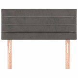 vidaXL Hoofdbord 90x5x78/88 cm fluweel donkergrijs