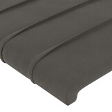vidaXL Hoofdbord 90x5x78/88 cm fluweel donkergrijs