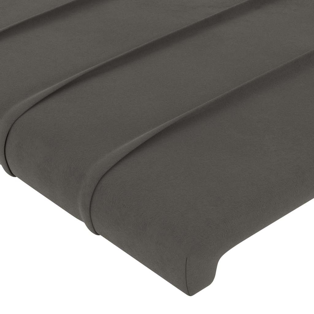vidaXL Hoofdbord 90x5x78/88 cm fluweel donkergrijs