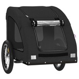 vidaXL Hondenfietstrailer oxford stof en ijzer zwart