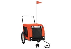 Hondenfietskar Oxford Stof - Oranje/Zwart (34% Korting)