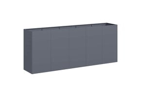 Plantenbak Staal 200x40x80 cm Antraciet - 55% Korting!