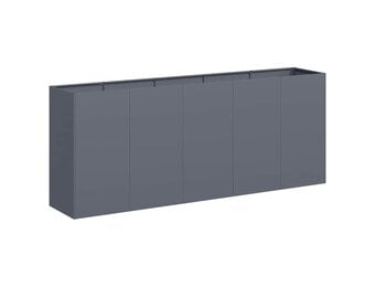 vidaXL Plantenbak 200x40x80 cm koudgewalst staal antracietkleurig