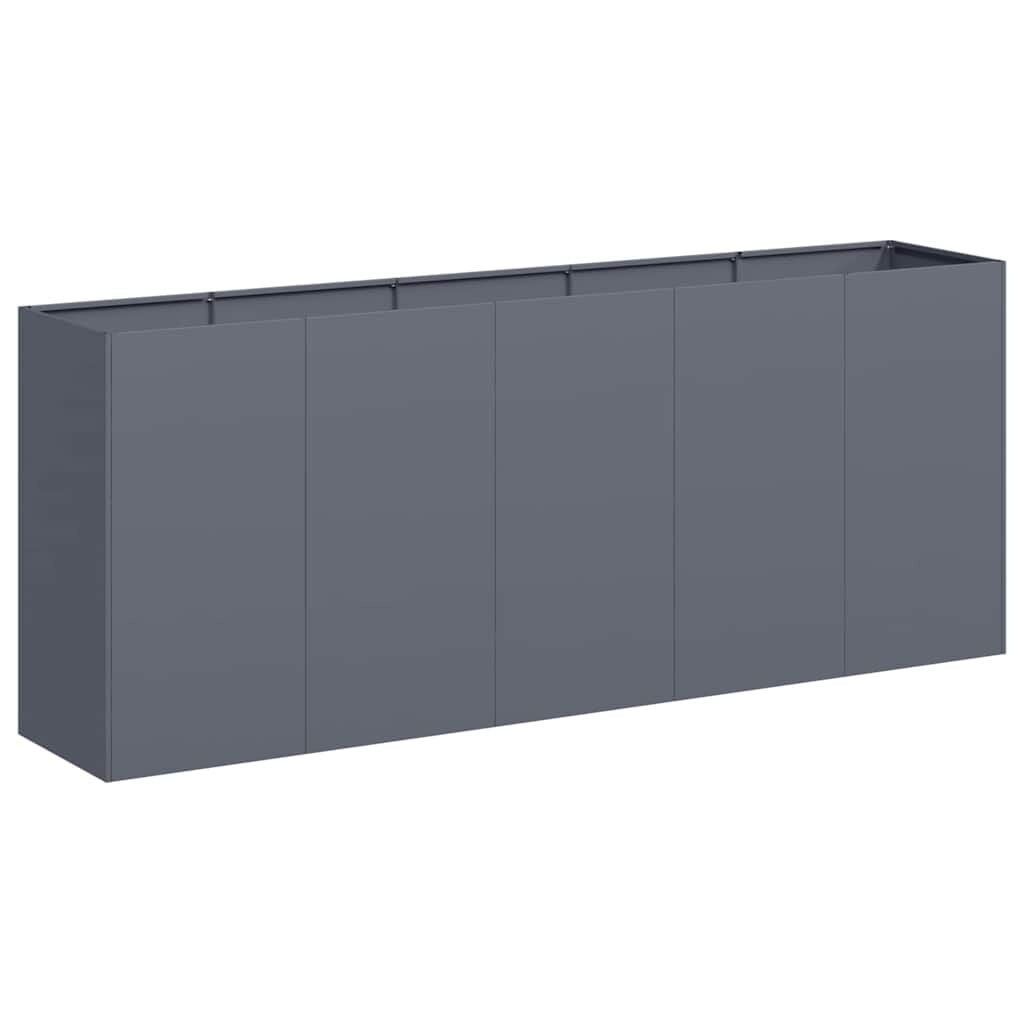 vidaXL Plantenbak 200x40x80 cm koudgewalst staal antracietkleurig