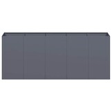 vidaXL Plantenbak 200x40x80 cm koudgewalst staal antracietkleurig