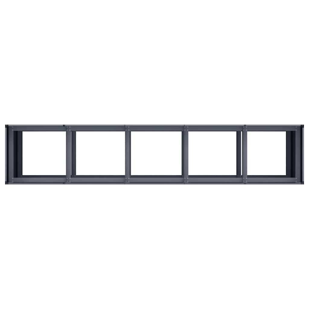vidaXL Plantenbak 200x40x80 cm koudgewalst staal antracietkleurig