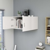 vidaXL Hangkast 80x39x40 cm bewerkt hout wit
