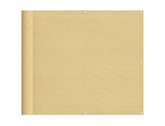 vidaXL Balkonscherm 90x600 cm 100% oxford polyester zandkleurig