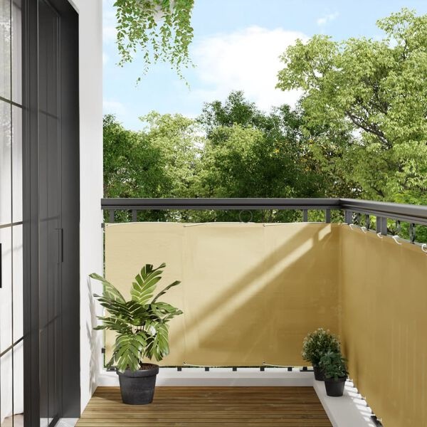 Balkonscherm Zandkleurig 90x600 cm - 56% Korting!