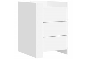 Wit Nachtkastje Bewerkt Hout 45x50x65 cm - 75% Korting