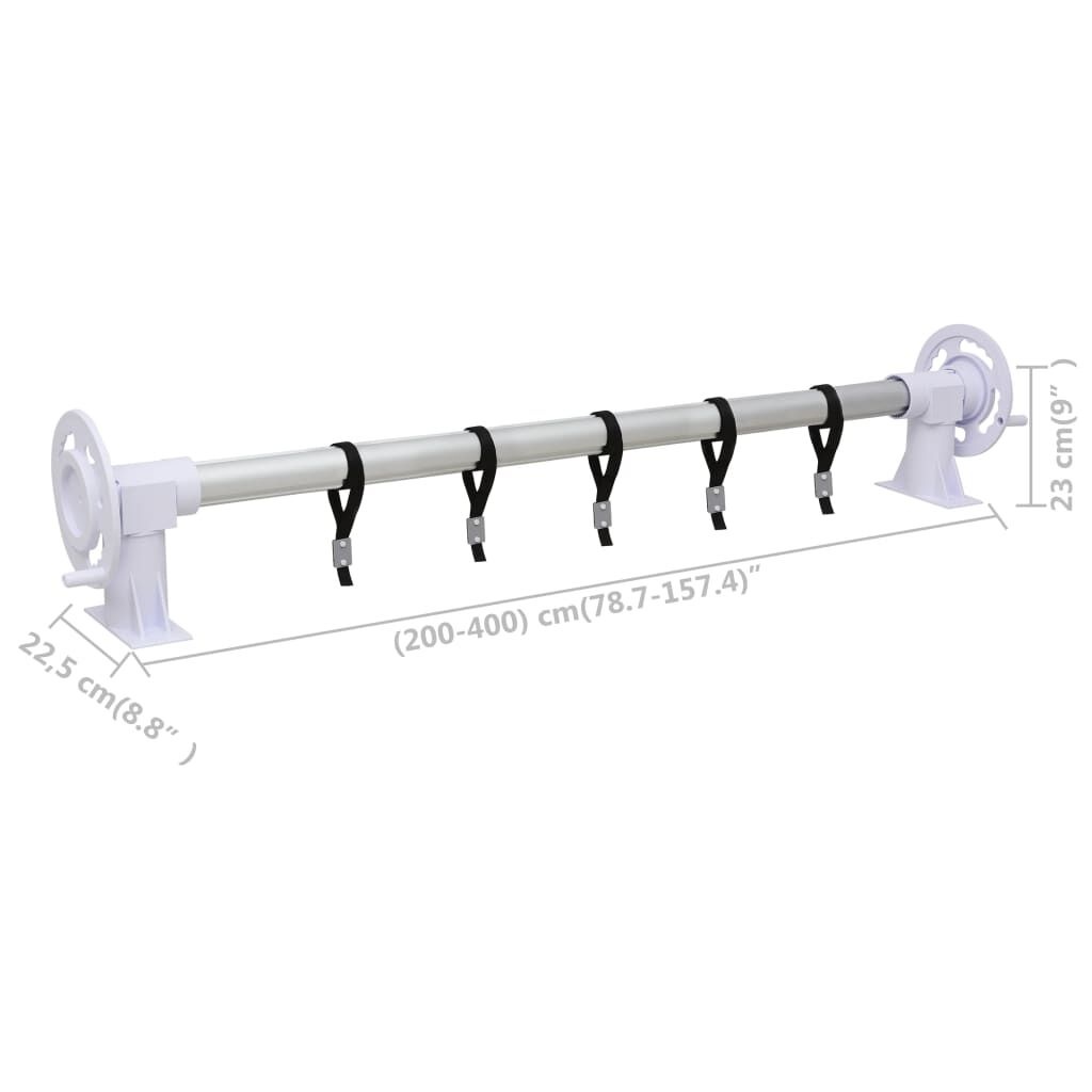 vidaXL Zwembadhoesroller met kunststof frame