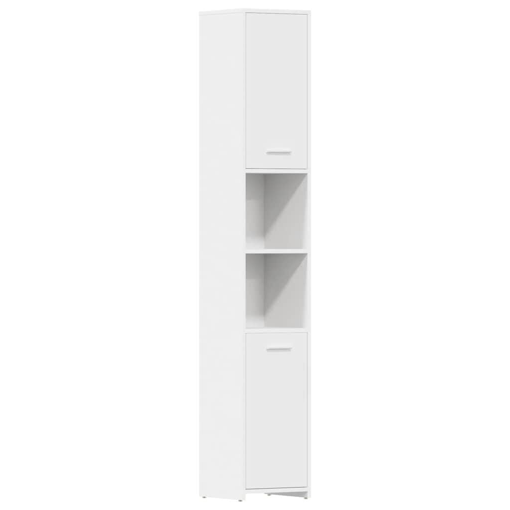 VidaXL Badkamerkast 30x30x183,5 cm - Wit Bewerkt Hout - 34% Korting