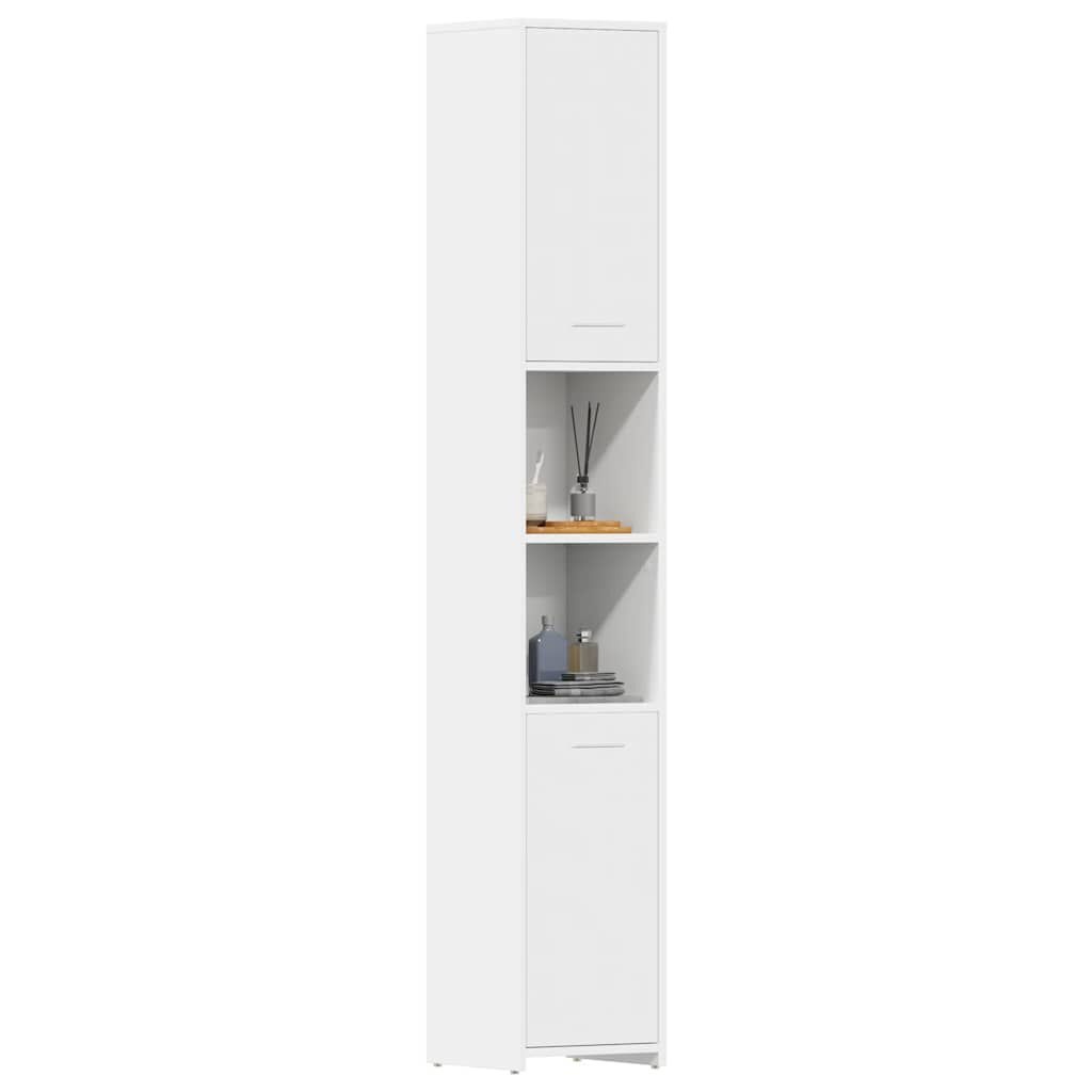 vidaXL Badkamerkast 30x30x183,5 cm bewerkt hout wit