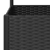 vidaXL Plantenbak met latwerk 80x40x136 cm polypropeen zwart