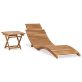 VidaXL Ligbed met Tafel - Massief Teakhout - 47% Korting