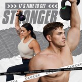Yes4All Kettlebell van gietijzer met poedercoating, enkelvoudig, geel, 32 kg, krachttraining, kettlebells, gewichtenset voor training van het hele lichaam, thuisgym