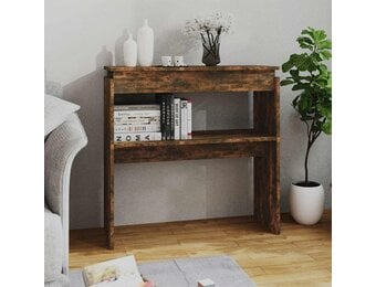 vidaXL Wandtafel 80x30x80 cm bewerkt hout gerookt eikenkleurig
