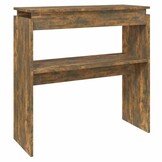 vidaXL Wandtafel 80x30x80 cm bewerkt hout gerookt eikenkleurig