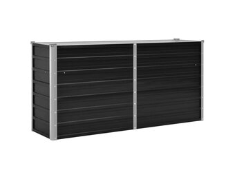 vidaXL Plantenbak verhoogd 160x40x77 cm gegalvaniseerd staal antraciet
