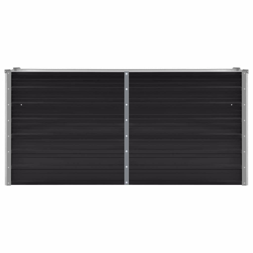 vidaXL Plantenbak verhoogd 160x40x77 cm gegalvaniseerd staal antraciet