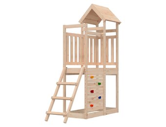 vidaXL Speelhuis 52,5x110,5x214 cm massief grenenhout