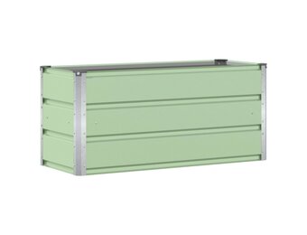 vidaXL Plantenbak Groen 100 x 40 x 45 cm Staal