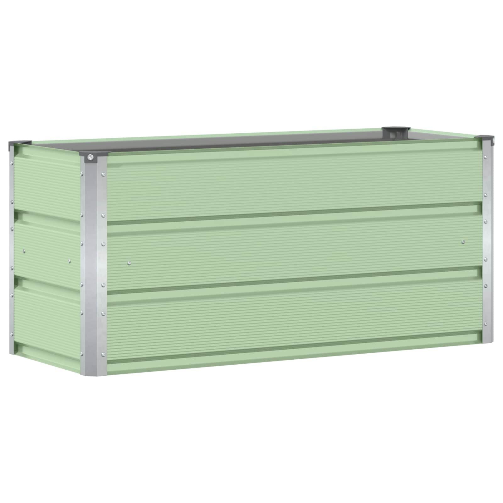 vidaXL Plantenbak Groen 100 x 40 x 45 cm Staal