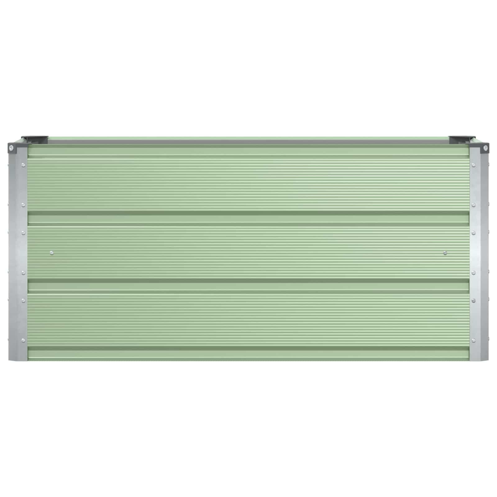 vidaXL Plantenbak Groen 100 x 40 x 45 cm Staal