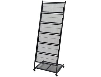 vidaXL Tijdschriftenrek zwart 47,5x43x133 cm A4