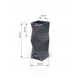 Bloempot met Verlichting - Monumo Asti - Wit - 29x29x78cm - 52% Korting