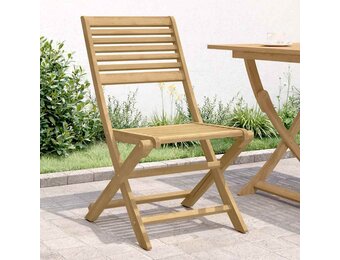 vidaXL Opklapbare stoelen, 2 stuks, 48,5 x 61,5 x 87 cm, massief acaciahout.