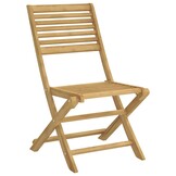 vidaXL Opklapbare stoelen, 2 stuks, 48,5 x 61,5 x 87 cm, massief acaciahout.