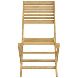vidaXL Opklapbare stoelen, 2 stuks, 48,5 x 61,5 x 87 cm, massief acaciahout.
