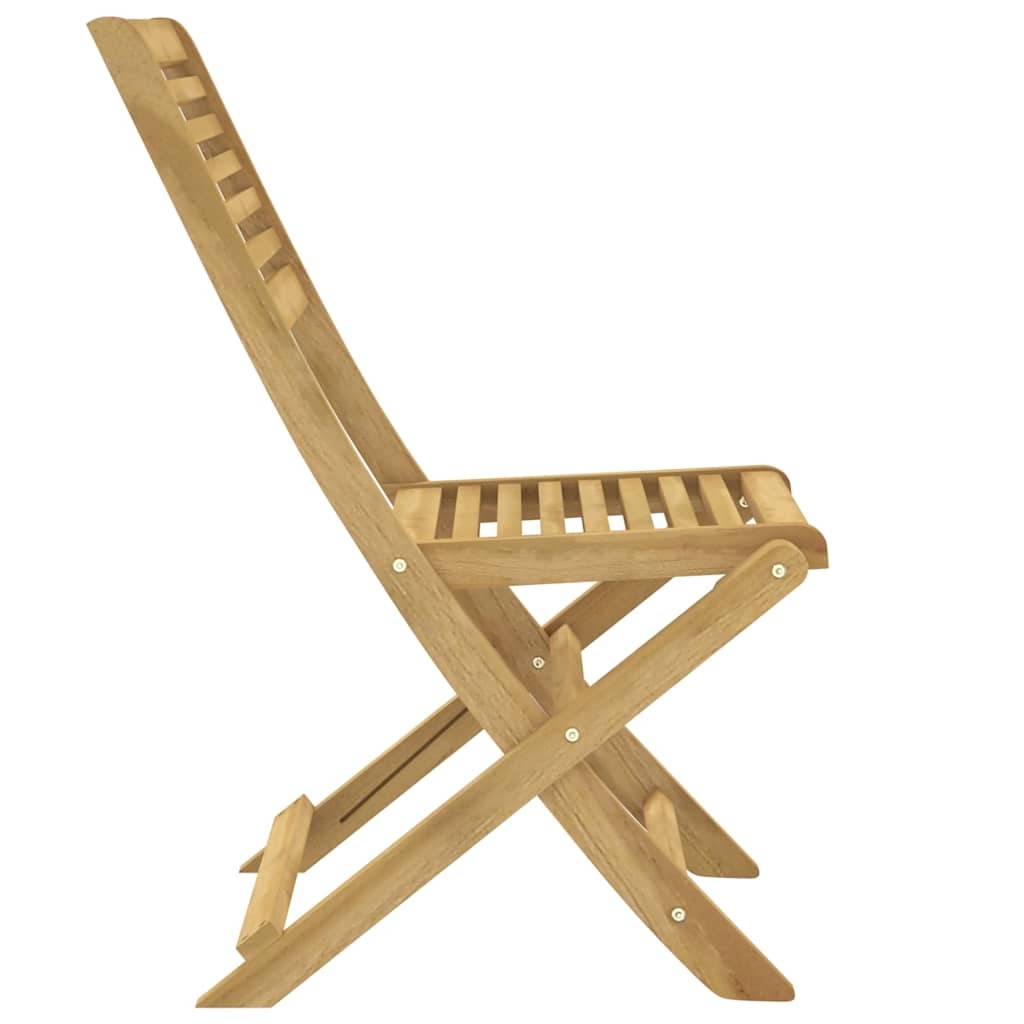 vidaXL Opklapbare stoelen, 2 stuks, 48,5 x 61,5 x 87 cm, massief acaciahout.
