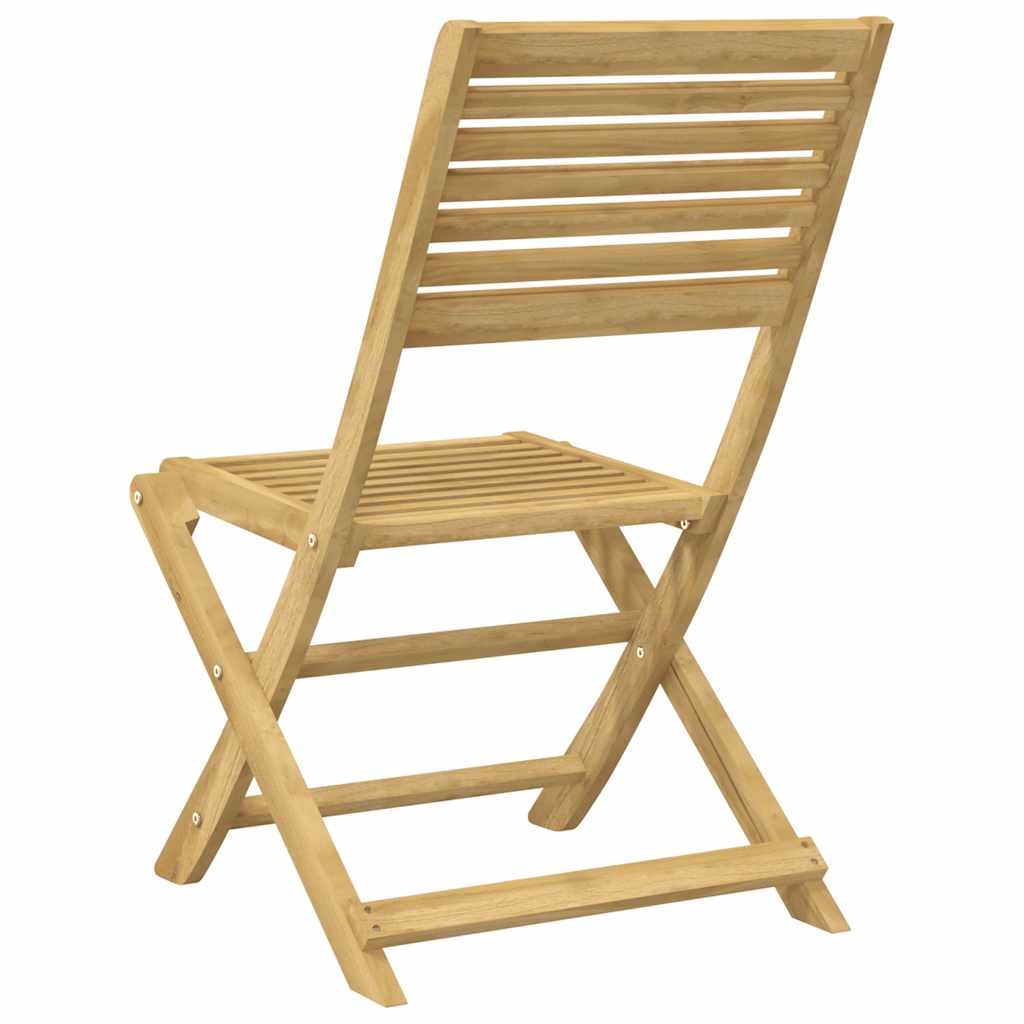 vidaXL Opklapbare stoelen, 2 stuks, 48,5 x 61,5 x 87 cm, massief acaciahout.