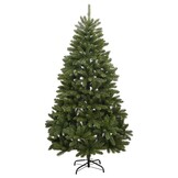 vidaXL Kunstkerstboom met scharnieren en standaard 210 cm groen