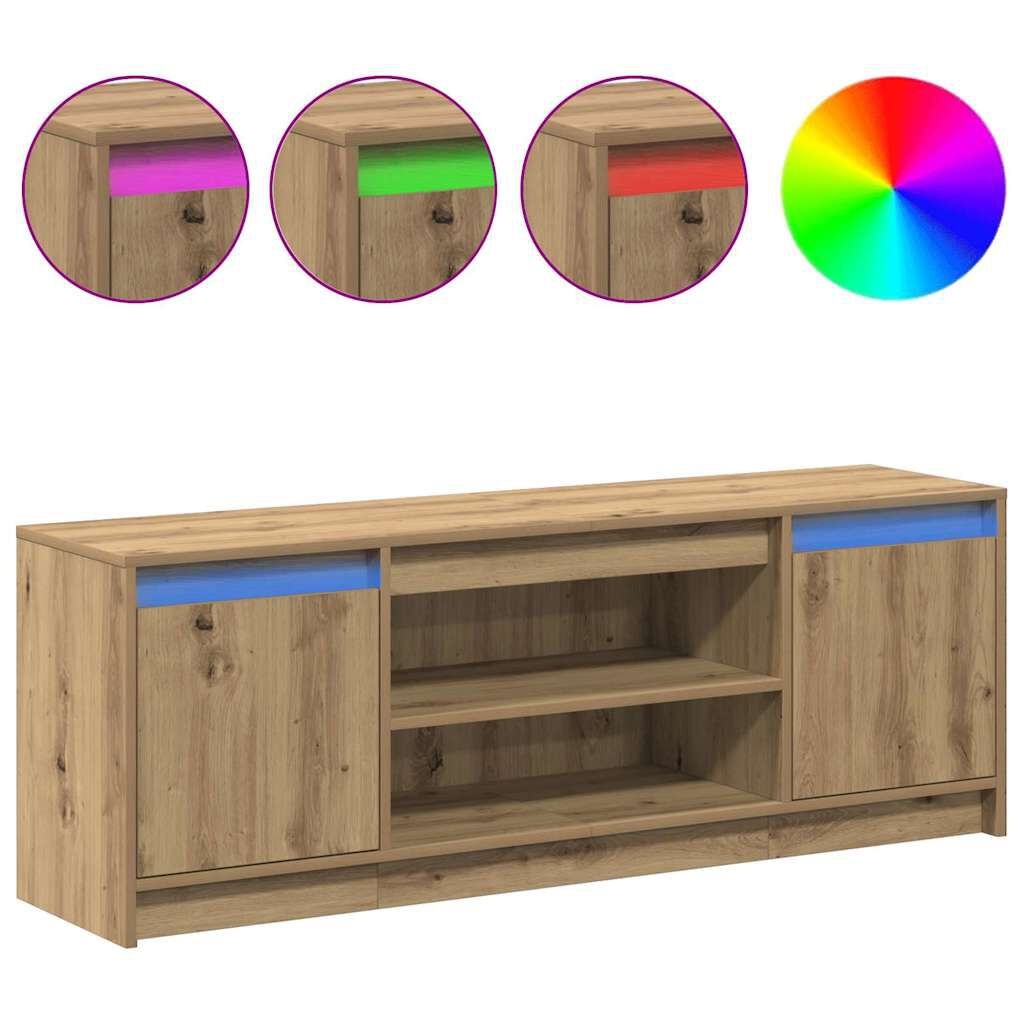 vidaXL TV Eenheden 139,5 x 34 x 50 cm Bruin Bewerkt hout