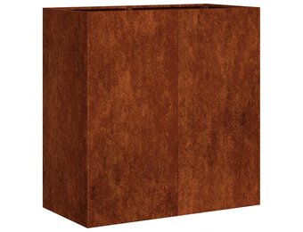 vidaXL Plantenbak roestig 80x40x80 cm weervast staal