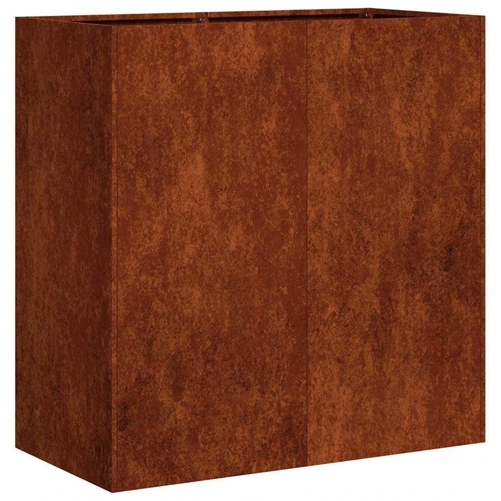 vidaXL Plantenbak roestig 80x40x80 cm weervast staal