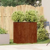 vidaXL Plantenbak roestig 80x40x80 cm weervast staal